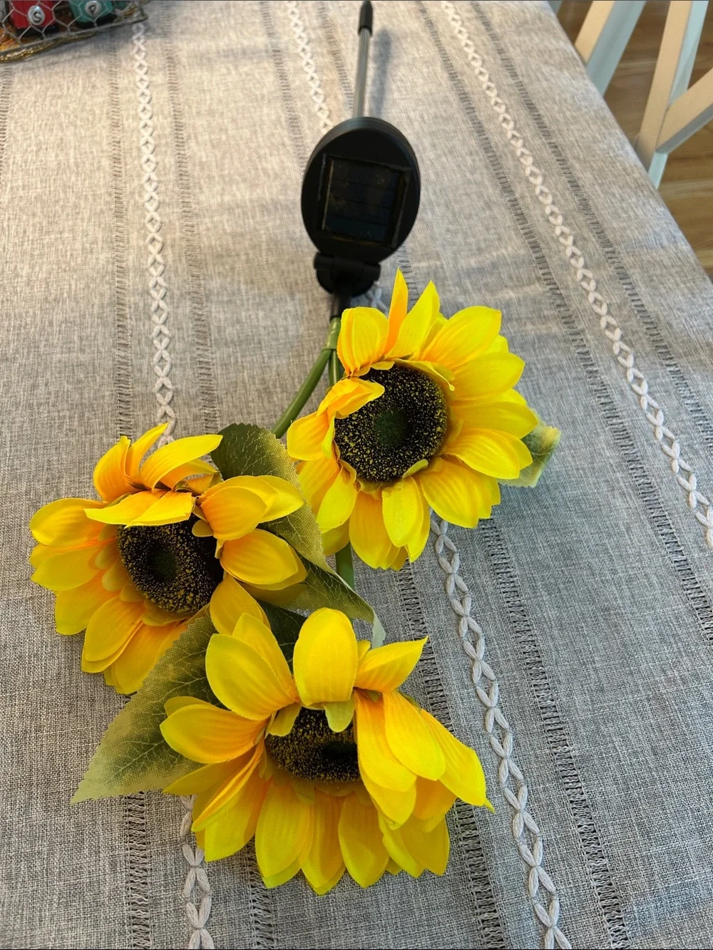 Yellow Artificial Sunflower Spray - 3 Bloom Stem